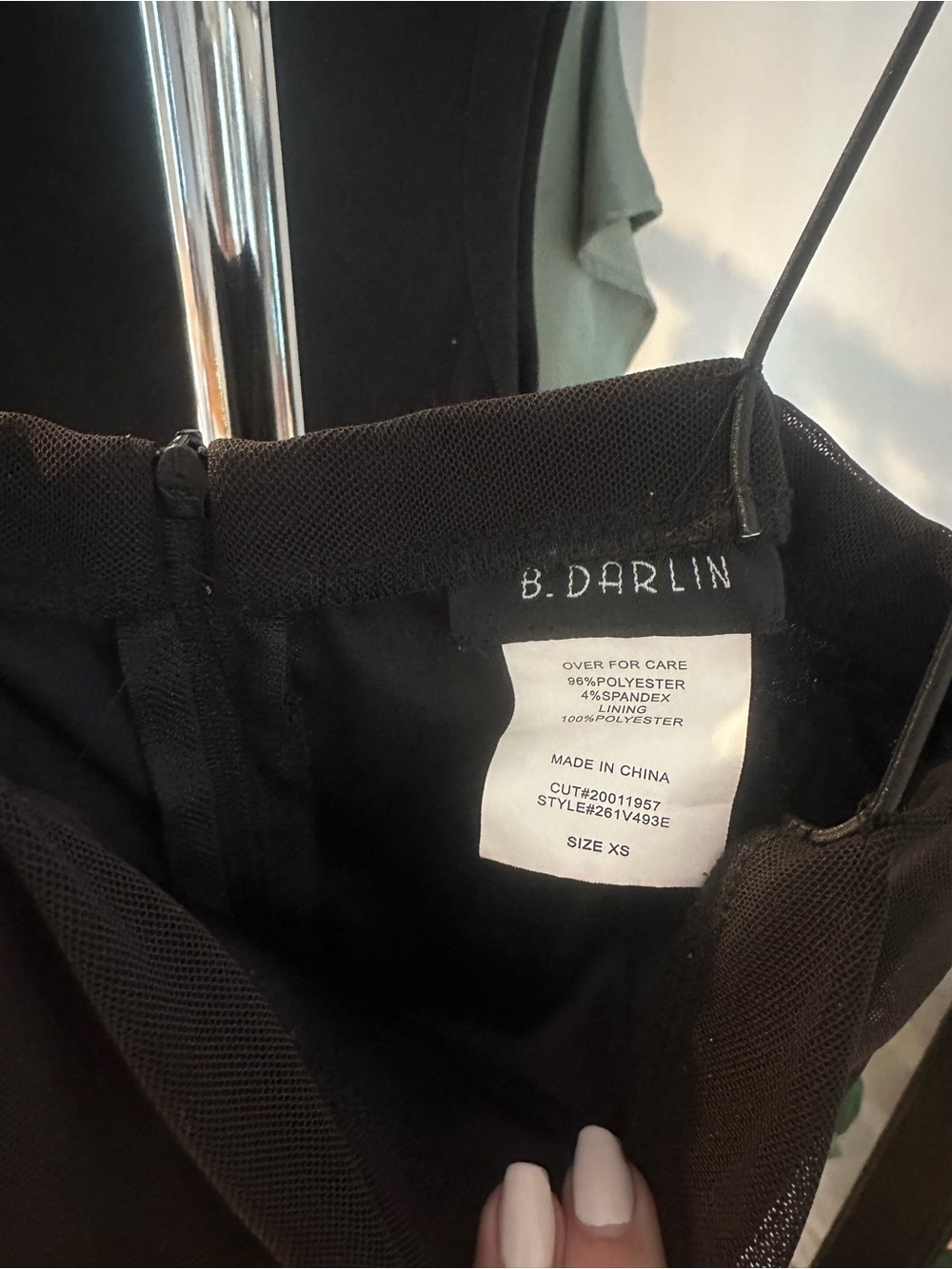 B Darlin Black Ruched Midi Slip Dress - Picture 3 of 4